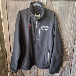B. Tuff Jeans Jacket Women's Size XXL Black Softshell Coat Zip Up‎ Embellished
